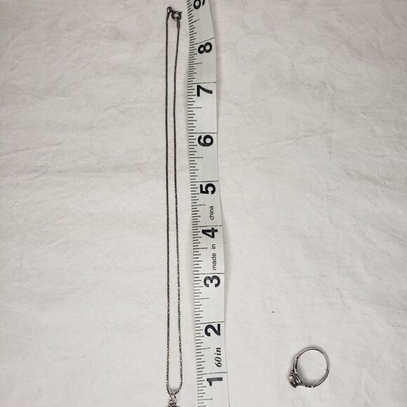 Antique Yin & Yang Silver Gold Pendant Ring Set - Picture 9 of 14